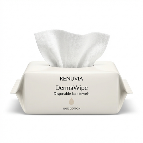 DermaWipe™ - 100x Hygienische Gesichtstücher aus 100% Baumwolle