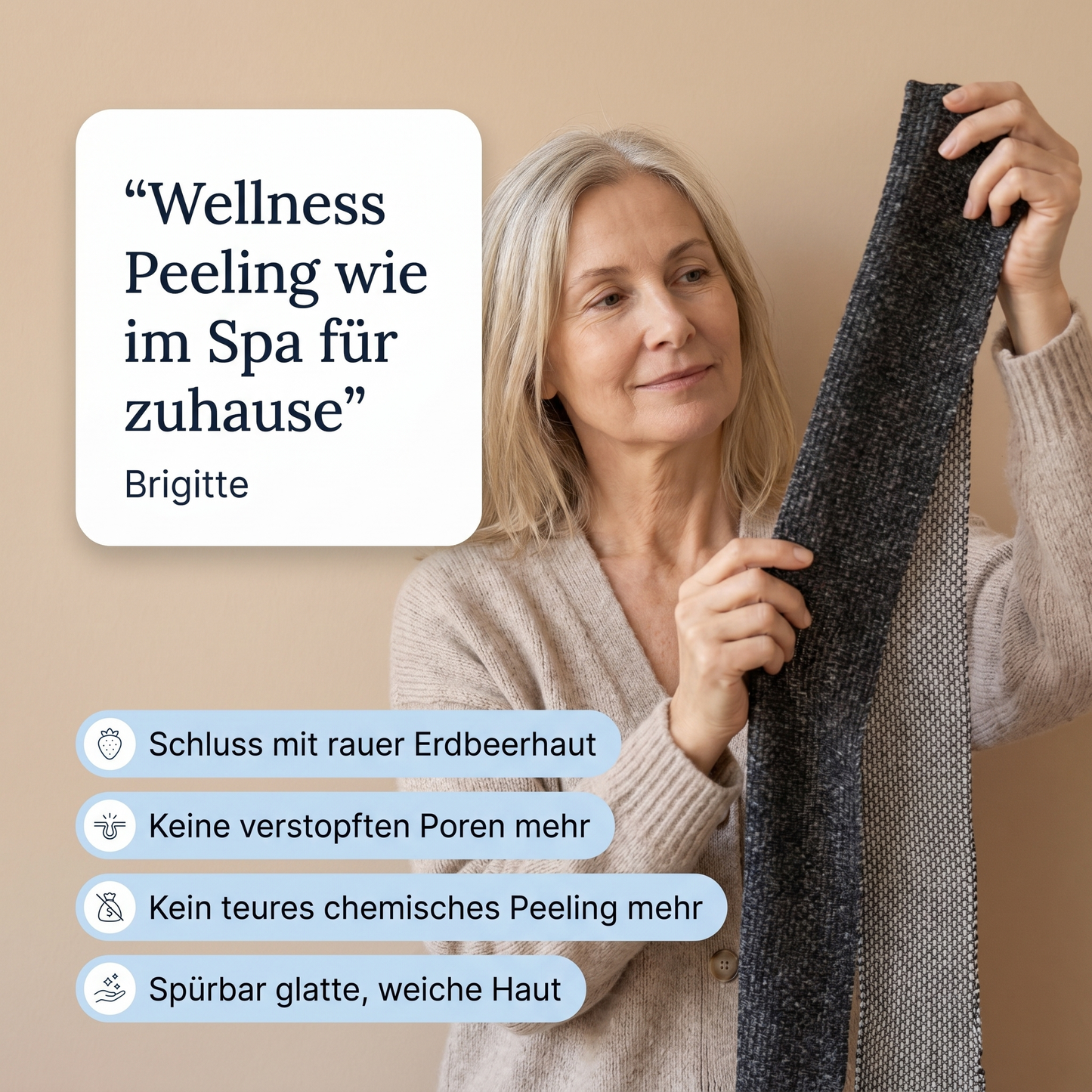 Renuvia SilkTouch - antibakterielles Peeling-Duschtuch