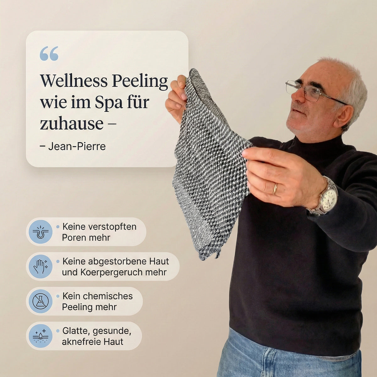 Renuvia SilkTouch - antibakterielles Peeling-Duschtuch
