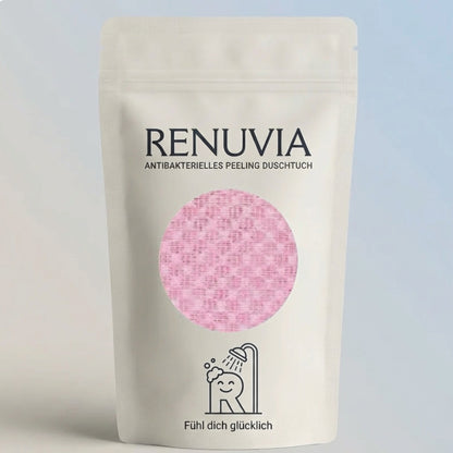 Renuvia SilkTouch Pink - antibakterielles Peeling-Duschtuch